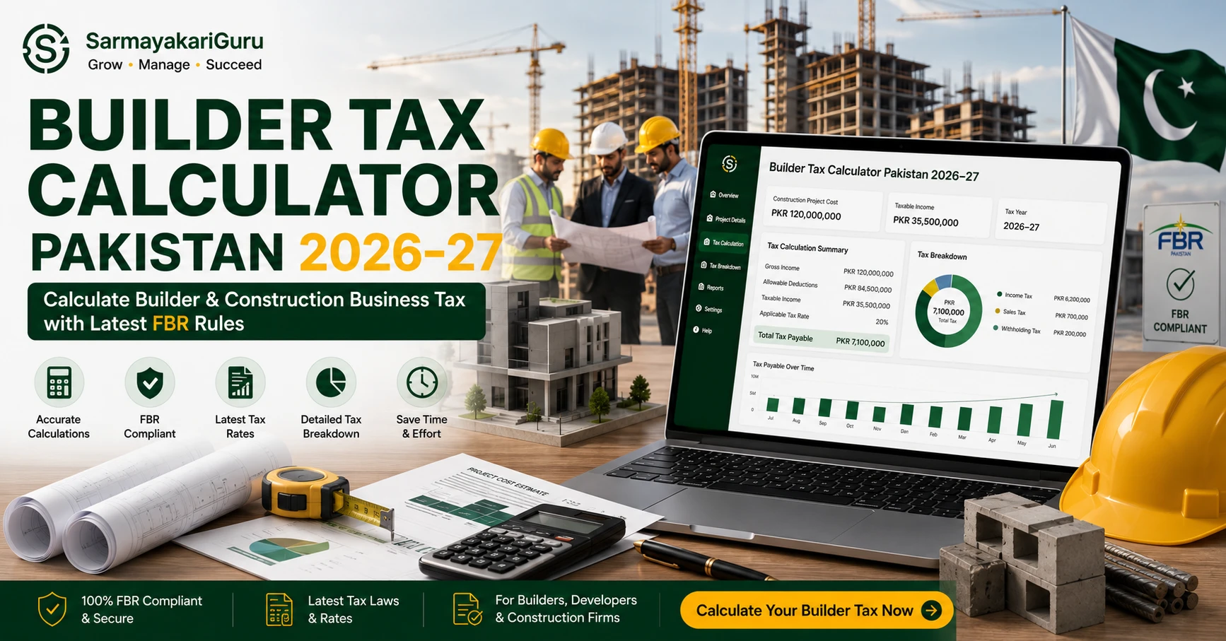 builder tax calculator Pakistan 2026-27