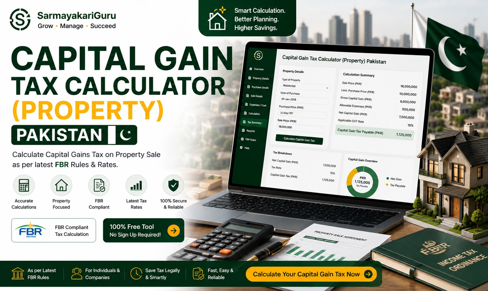 Capital Gain Tax Calculator (Property) Pakistan